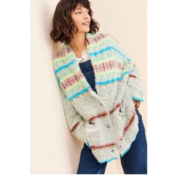 Free People Fair Weather Cardigan in Mint - Picture 9 of 9